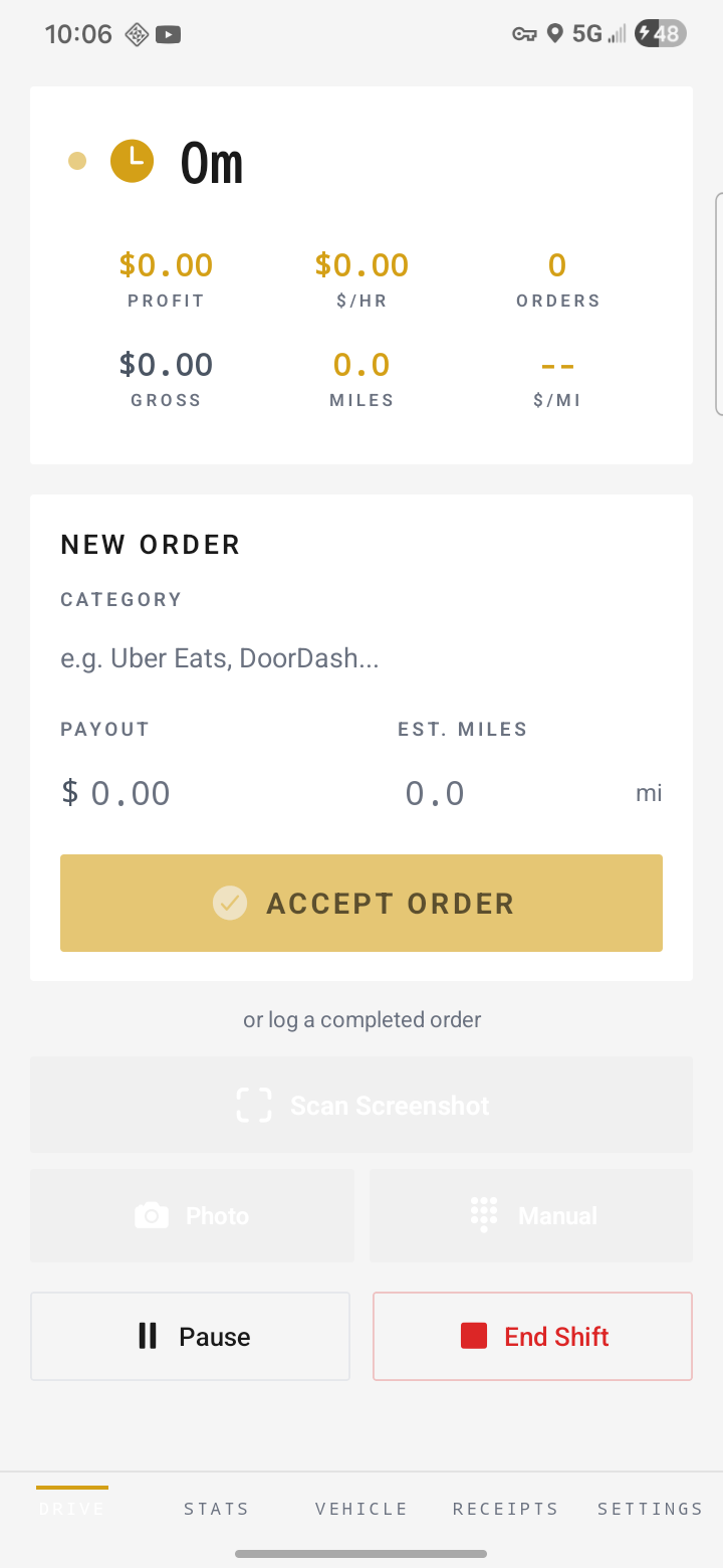 Pith order entry with voice estimate